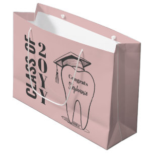 Custom Tooth Grad Hat Dental School Abschluss Große Geschenktüte