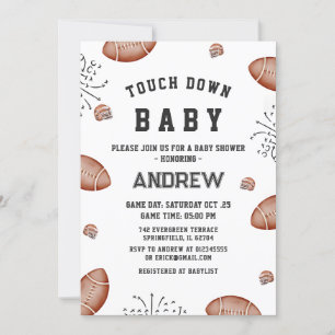 Custom Touchdown American Football Baby Dusche Einladung