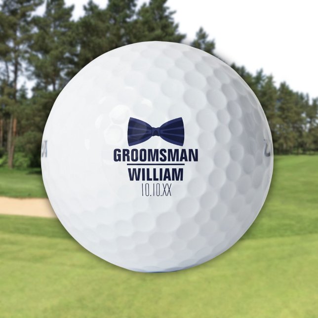 Custom Trauzeuge Trauzeuge Navy Blue Wedding Golfball (Custom Best Man Groomsman Navy Blue Wedding Golf Balls)