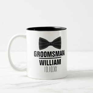 Custom Trauzeuge Trauzeuge Wedding Zweifarbige Tasse