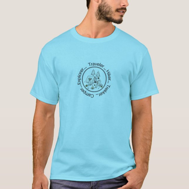 Custom "Traveler & Explorer" Adventure T-Shirt – C (Vorderseite)