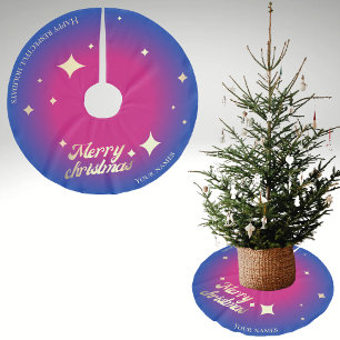 Custom Tree Skirt bisexuelle Fahnen Farben bi-sexu Polyester Weihnachtsbaumdecke