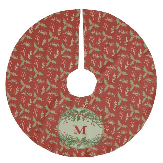 Custom Tree Skirt, Brushed Polyester Polyester Weihnachtsbaumdecke (Vorderseite)