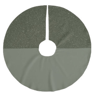 Custom Tree Skirt - Moss Green Split Design Polyester Weihnachtsbaumdecke