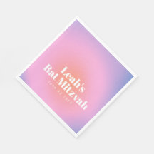 Custom Trendy Gradient Lavender Lila Bat Mitzvah