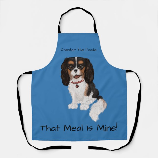 Custom Tri Colored Cavalier King Charles Spaniel   Schürze (Vorderseite)