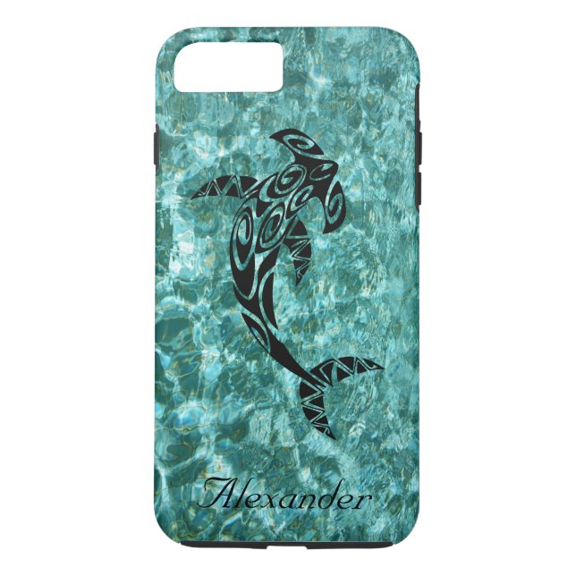 Custom Tribal Hammerhead Shark Illustration Case-Mate iPhone Hülle (Rückseite)