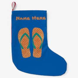 Custom Tropical Christmas Flip Flops Beach Urlaub Kleiner Weihnachtsstrumpf