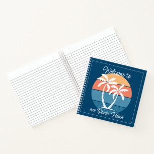 Custom Tropical Island Beach Ocean Sunset Notizbuch