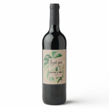 Custom Tropical Leaf Hochzeit Vielen Dank