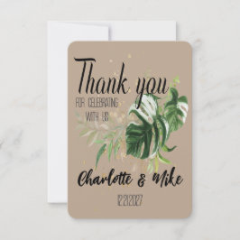 Custom Tropical Wedding Danke, dass Sie Gift Cards Dankeskarte
