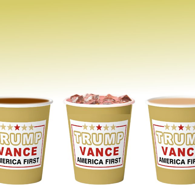 Custom, Trump 2025 The Golden Age, America First Pappbecher (Von Creator hochgeladen)