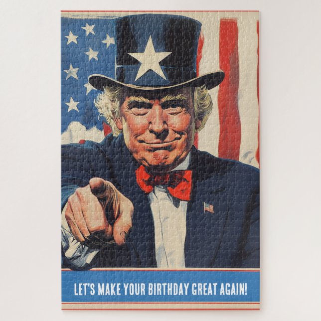 Custom Trump Funny Message for Happy 50 th Birthda (Vertikal)