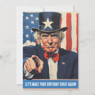 Custom Trump Funny Message for Happy 50 th Birthda Einladung