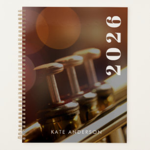Custom Trumpet Musician Modern Yearly 2026 Planer
