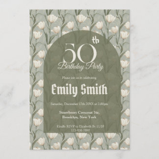 Custom Tulip Petal Birthday Celebration Einladung