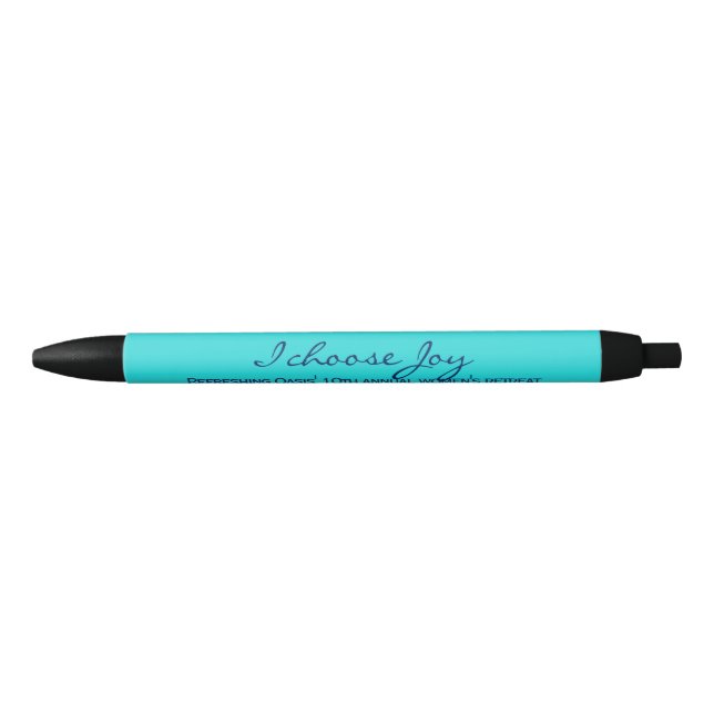 Custom Türkise Aqua Blue Modern Joy Church Kugelschreiber (Vorderseite)
