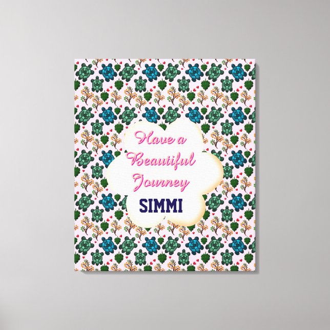 Custom turtle pattern  leinwanddruck (Vorderseite)