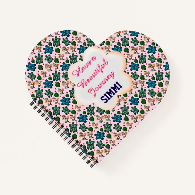 Custom turtle pattern  notizbuch (Vorderseite)