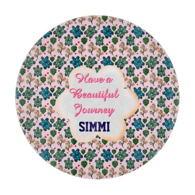 Custom turtle pattern  schneidebrett (Vorderseite)