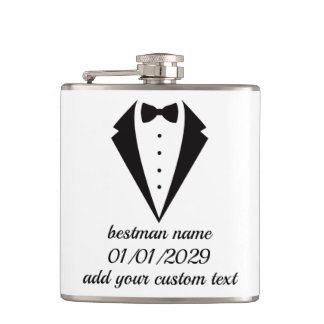 Custom Tuxedo Design Flasche Hochzeitsgeschenk Flachmann