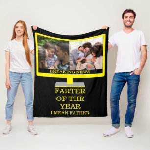 Custom TV-Farter des Jahres lustige Papa 2 Foto Fleecedecke