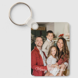 Custom Two Family Foto Doppelseitiges Weihnachtsfe Schlüsselanhänger