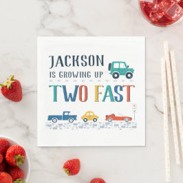 Custom Two Fast Second Birthday Serviette