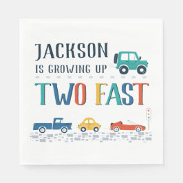 Custom Two Fast Second Birthday Serviette