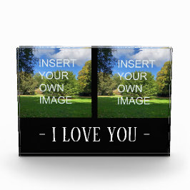 Custom Two Foto I Liebe You Typografie