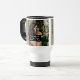 Custom Two Fotos Artwork Slogan 15 oz White Reisebecher