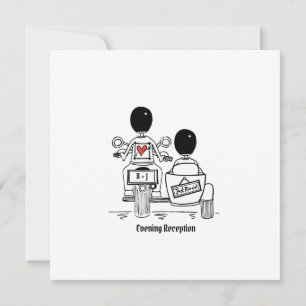 Custom Two Grooms Motorrad und Sidecar Abend Einladung