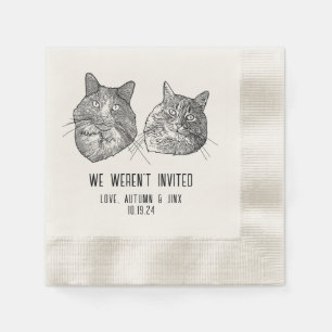 Custom Two Pet Cocktail Napkins Hochzeit Serviette