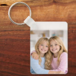 Custom Two Photo Double Sided Aluminium Schlüsselanhänger<br><div class="desc">Custom two photo double sided keychain personalize by replacing the both sample/placeholder photos with your own photos.</div>