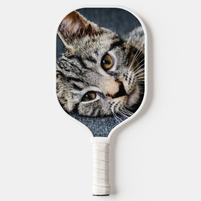 CUSTOM TWO PHOTO PET CAT PICKLEBALL PADDLE (Vorderseite)