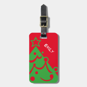 Custom Two Side Christmas Tree Gepäckanhänger