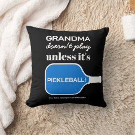 Custom Typografy Funny Pickleball Player Oma Kissen