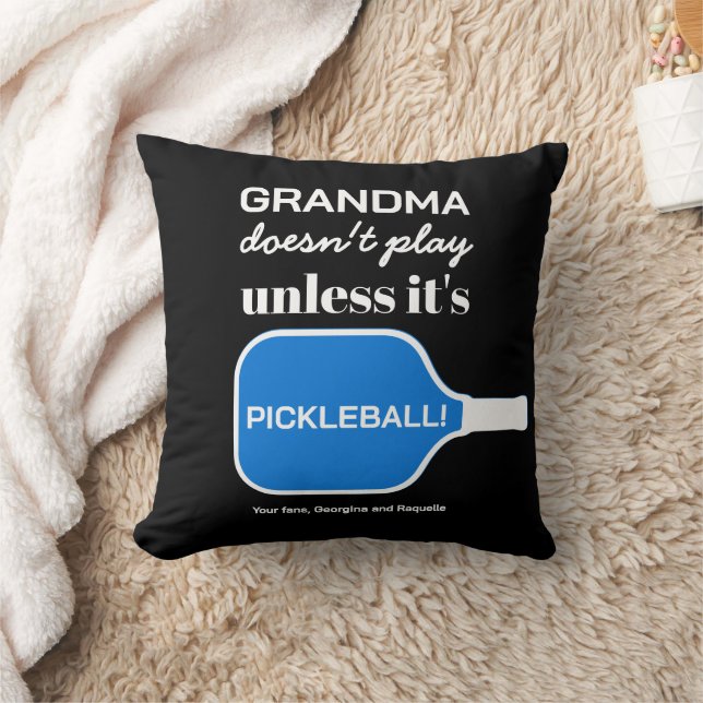 Custom Typografy Funny Pickleball Player Oma Kissen (Decke)