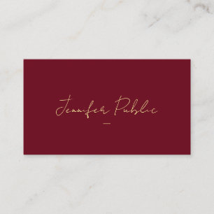 Custom Typografy Gold Text Script Luxury Glossy Visitenkarte