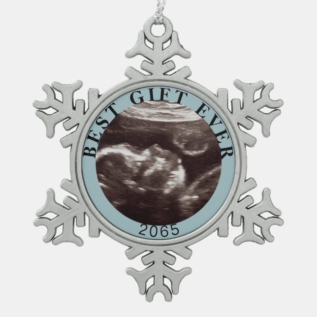 Custom Ultrasound Beste Geschenke je Weihnachten A Schneeflocken Zinn-Ornament (Vorderseite)