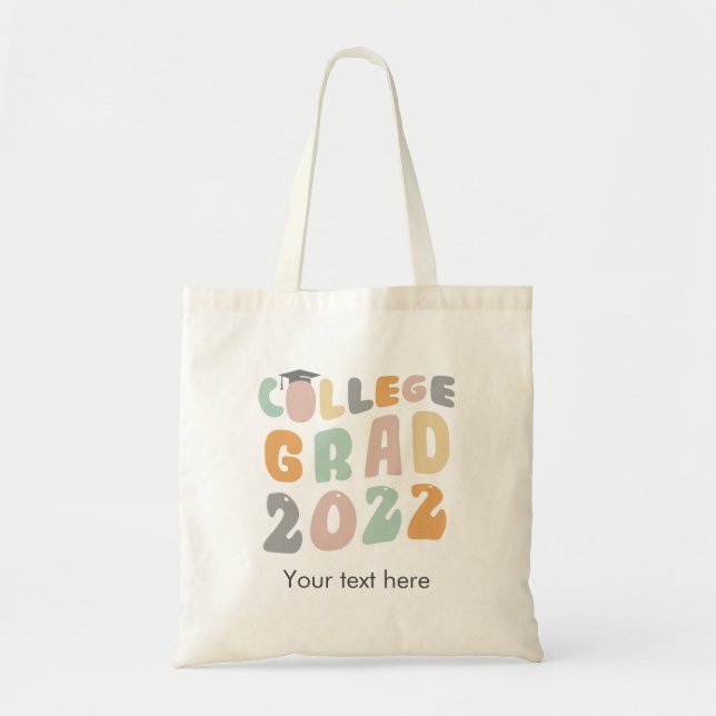 Custom Uni Grad 2022 Senior Abschluss Class Tragetasche (Vorne)