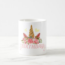 Custom Unicorn Blumenhorn Mutter Prinzessin Gesche Kaffeetasse