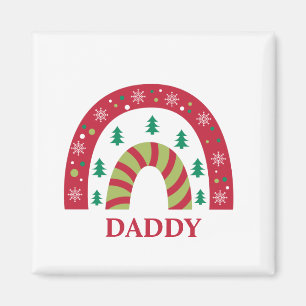 Custom Unique Familie Weihnachten Boho Rainbow Magnet