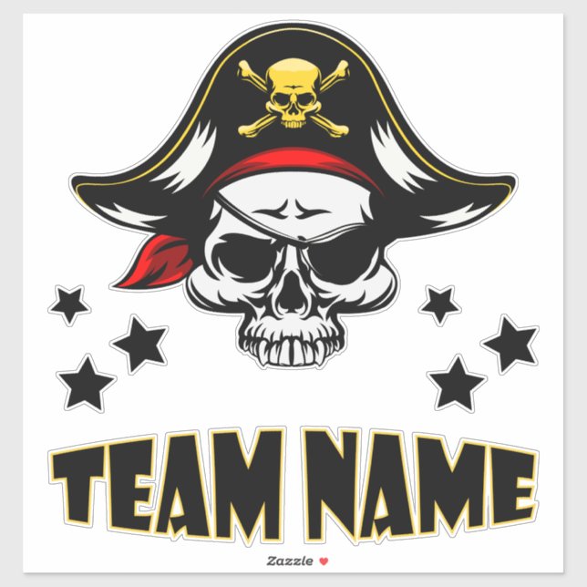 Custom Unique Personalisiert Pirate Aufkleber (Blatt)