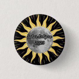 Custom Unique Solar Eclipse 2025 Button