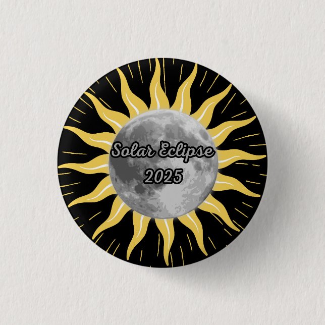 Custom Unique Solar Eclipse 2025 Button (Vorderseite)