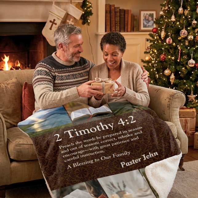Custom Unique Weihnachtsgeschenke für Pastors Brow Sherpadecke (Custom Unique Christmas Gifts for Pastors Brown Sherpa Blanket)