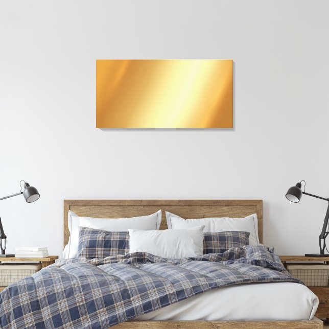 Custom Upload Your Own Photo on Gold Background Leinwanddruck (Insitu (Schlafzimmer))