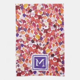 CUSTOM Ursprüngliche Fallende Blätter Wasserfarben Geschirrtuch