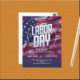 Custom USA Flag Labour Day Celebration Event Postkarte
